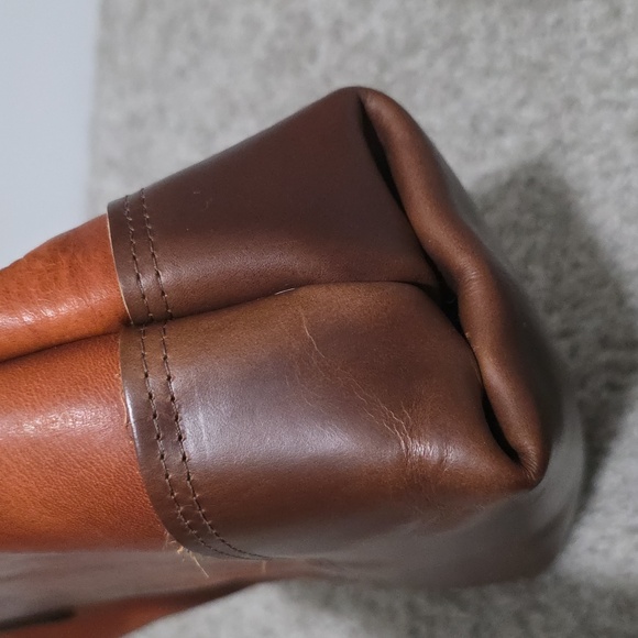 KMM & Co Genuine Leather Chestnut Derby and Harvest Buccaneer Mini Panel.Tote - Picture 7 of 12